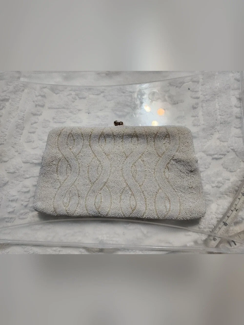Magid Vintage Hand Beaded Purse Evening Bag, Made in Japan Clutch