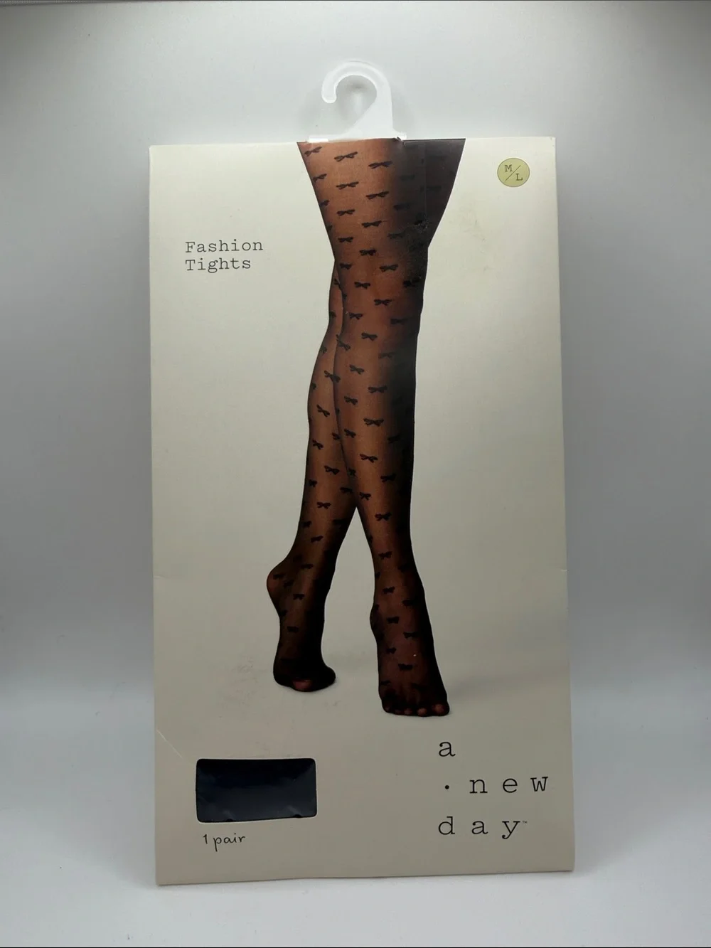 A new day Black Hosiery Tights bow accents