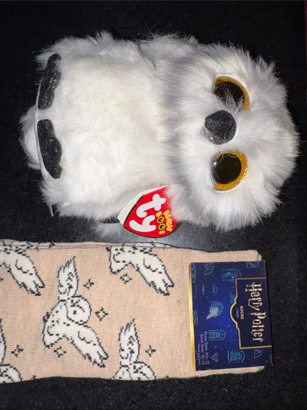 NWT bundle Harry Potter Socks +  Ty Plush Stuffed Toy Owl 🦉