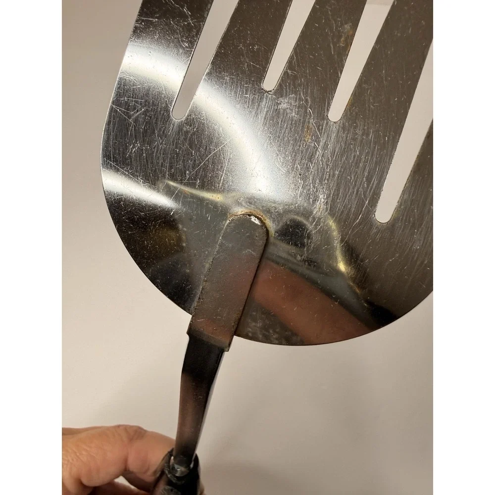 Vintage Foley Slotted Spatula Turner Chrome Plated Cook Food Retro Kitchen USA