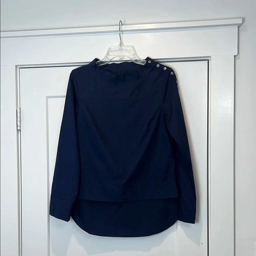 J. Crew Classic Navy Blouse size 2.