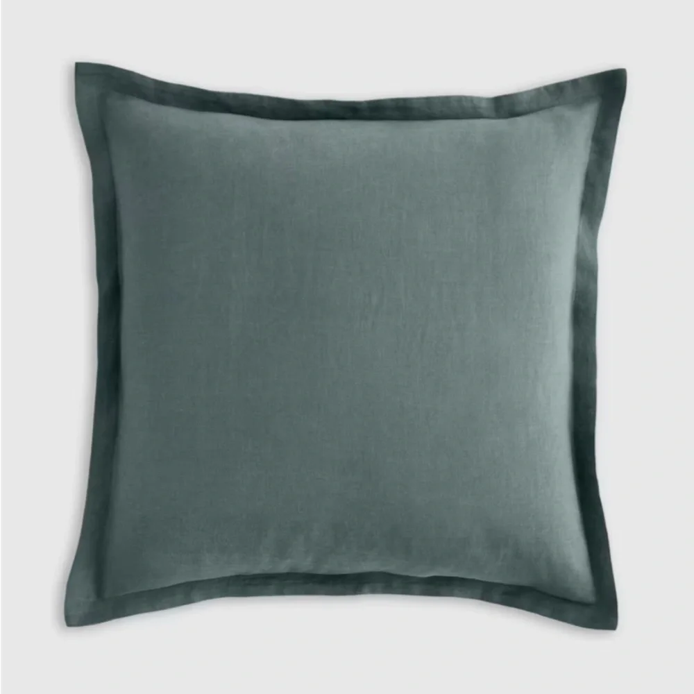 Quince European Linen Euro Sham - Ocean 26x26 and 2 King Pillowcases NWT