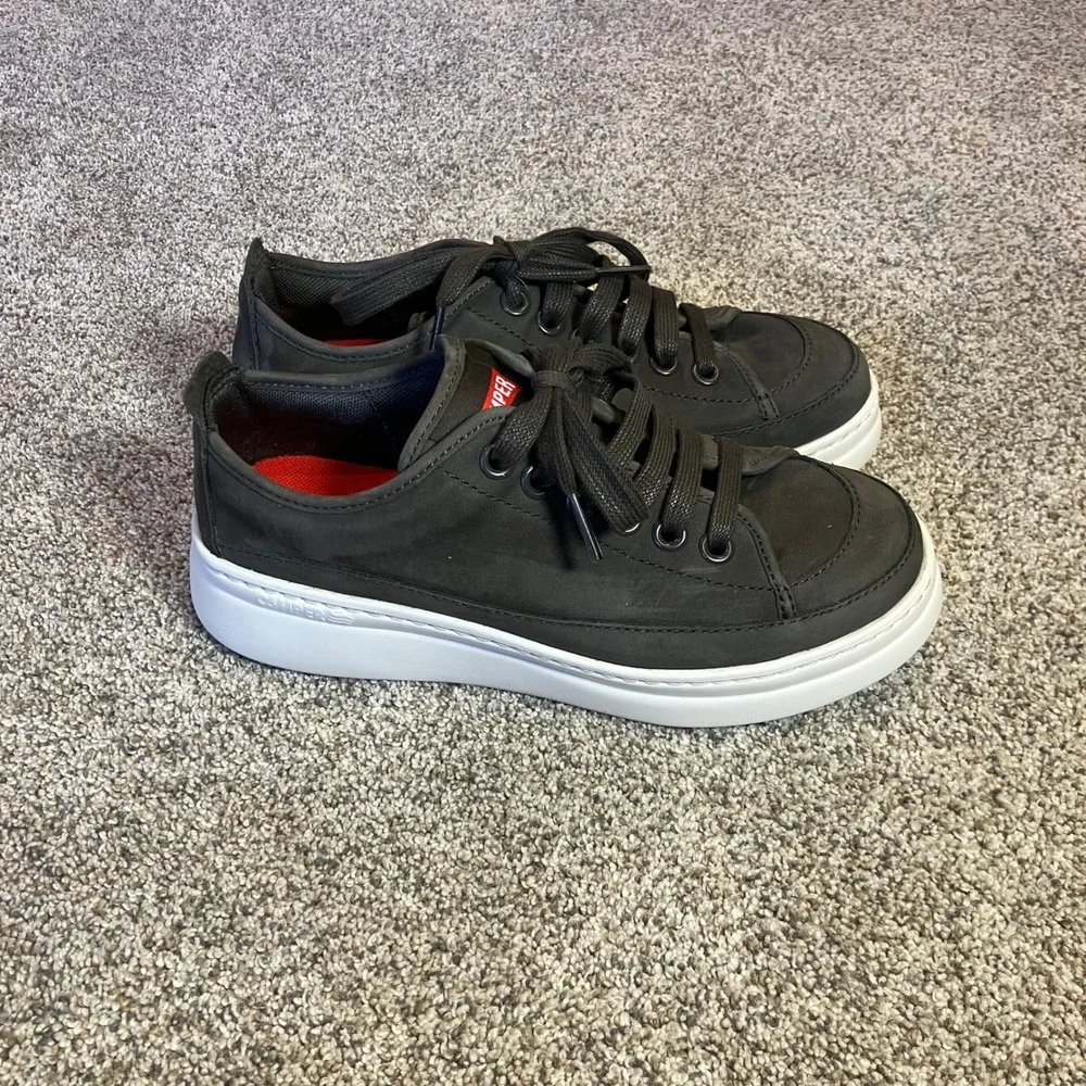 Camper Runner Up Dark Grey Nubuck Leather Platform Sneakers EU 36 US 6 Retro EUC