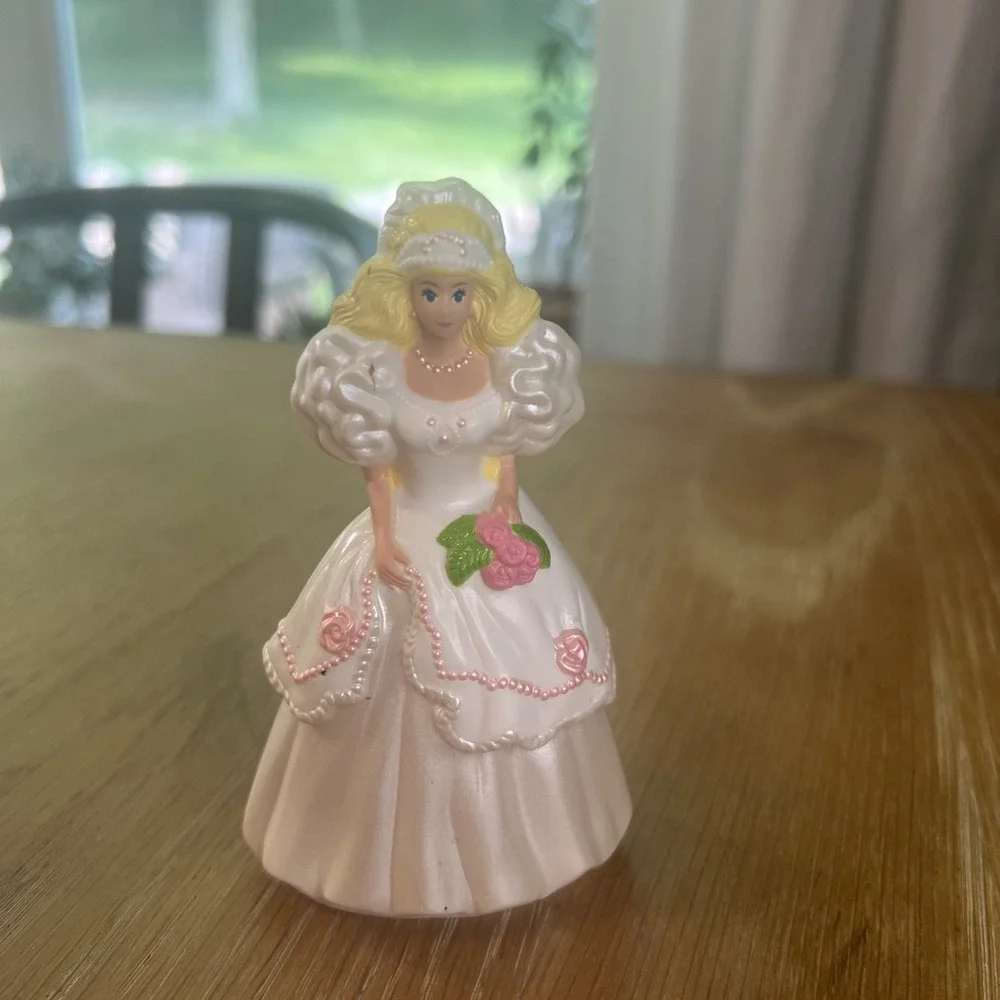 Vintage 1992 McDonald's Barbie Doll Plastic Wedding‎ Figures Cake Topper Happy