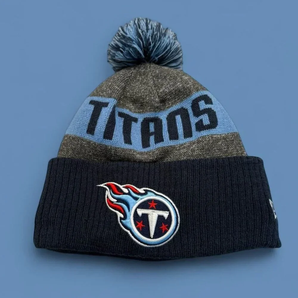 New Era Brand NFL Adult Tennessee Titans Fleece Lined Winter Beanie Hat‎