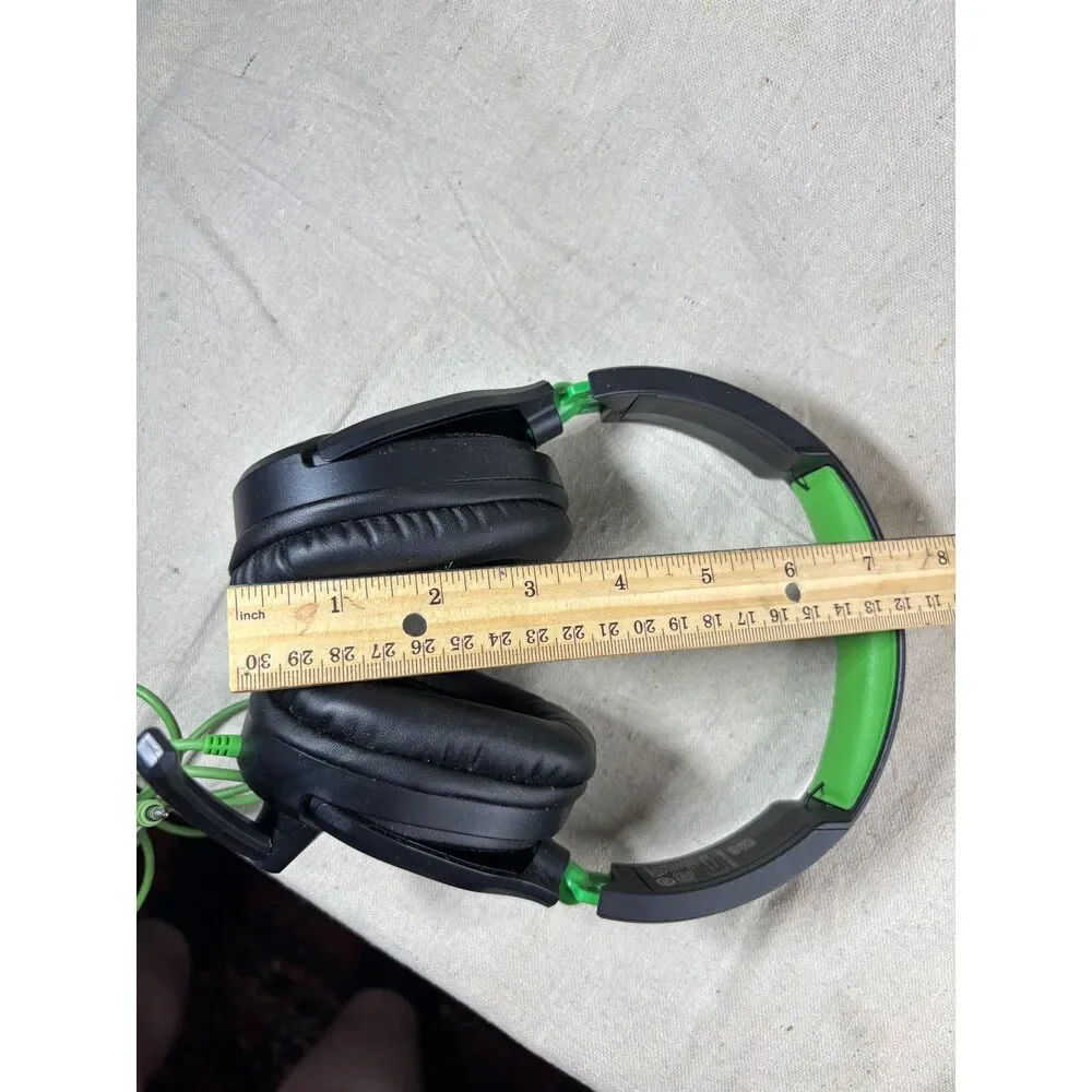 Turtle Beach Recon 70 Wired Gaming Headset in black and green Tested Works