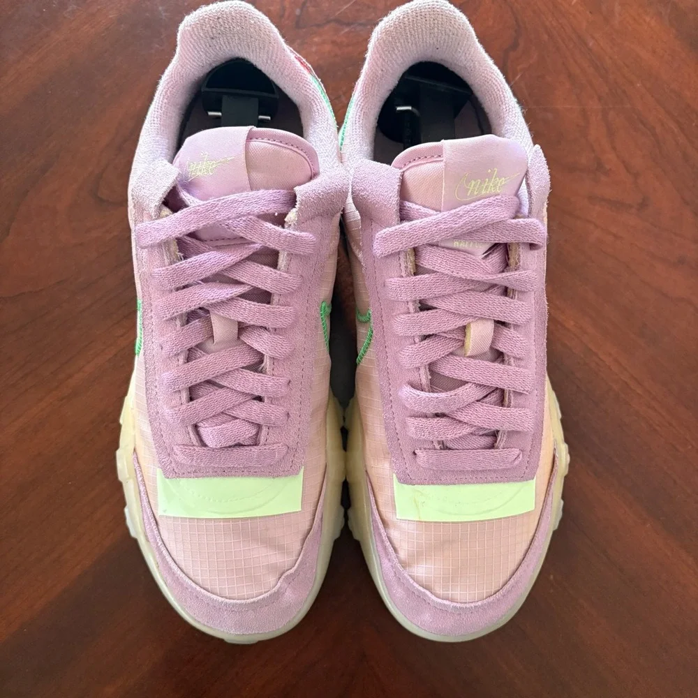 Nike Waffle Racer 2X Womens 8 Arctic Pink‎ Green CK6647-601