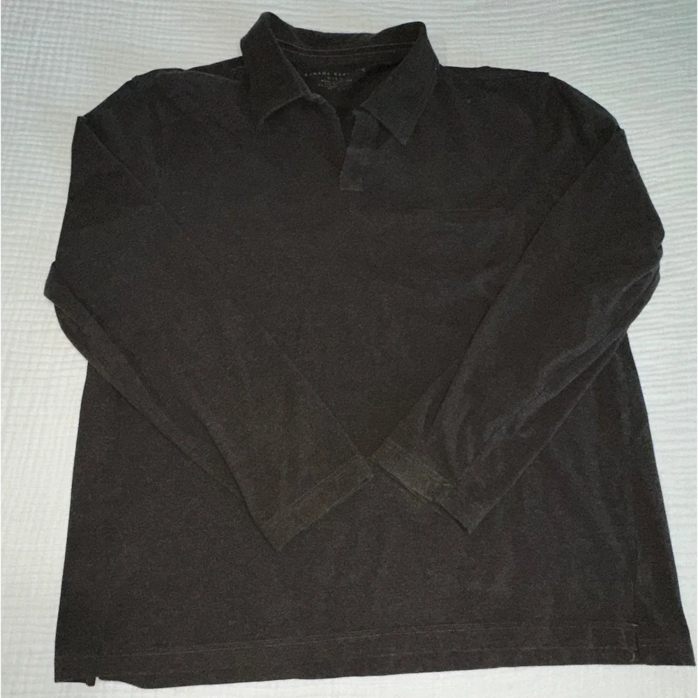 Banana Republic Mens Long Sleeve‎ Polo Shirt XL Extra Large Casual