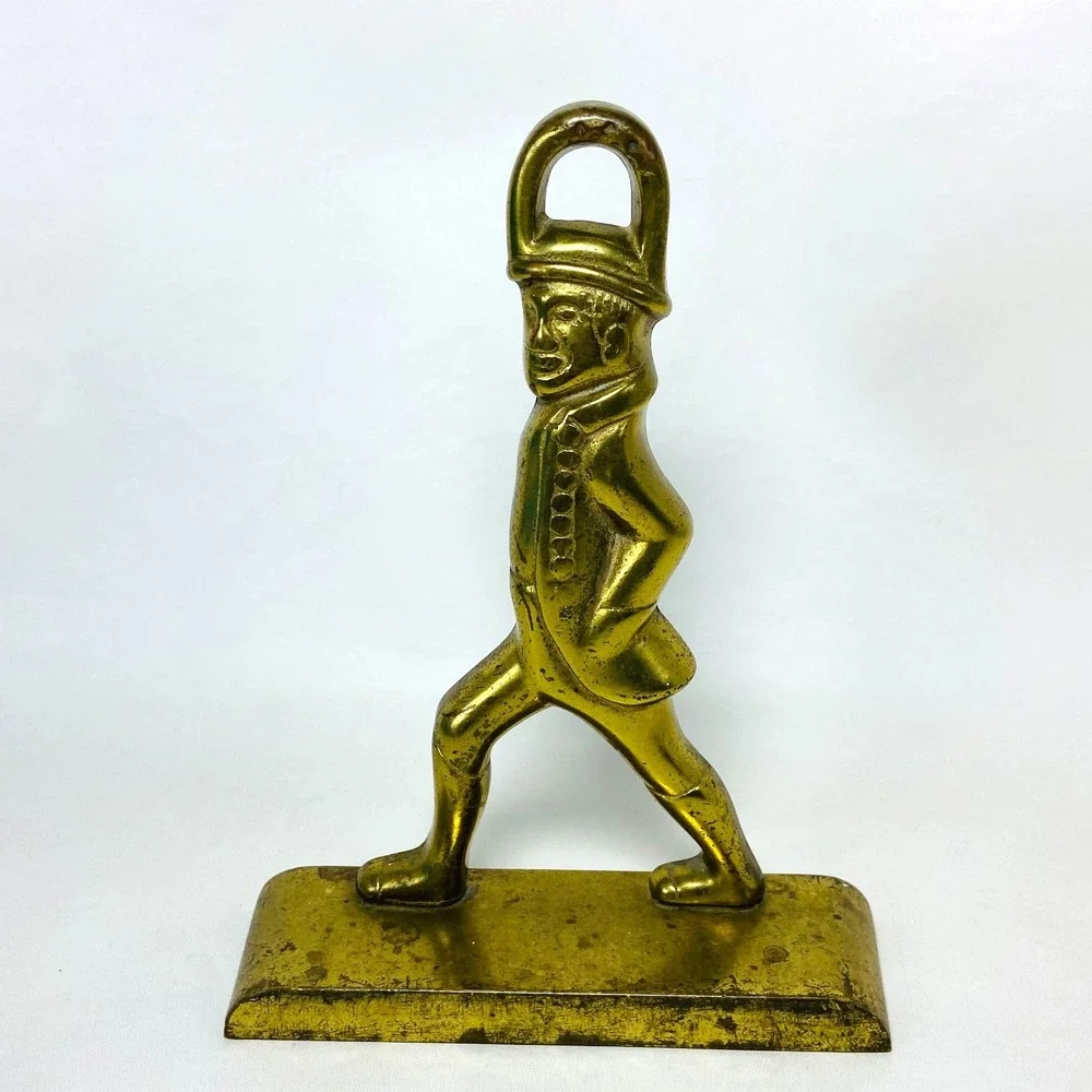 VTG Virginia Metalcrafters Hessian Soldier Heavy Brass Doorstop Williamsburg VMC