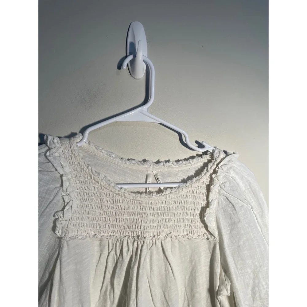 Anthropologie white puff