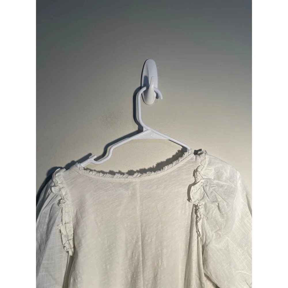 Anthropologie white puff