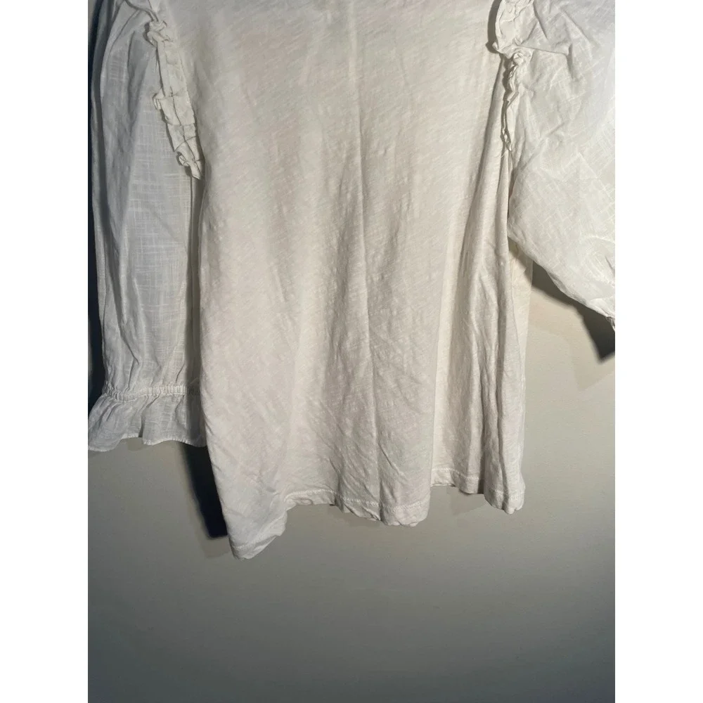 Anthropologie white puff