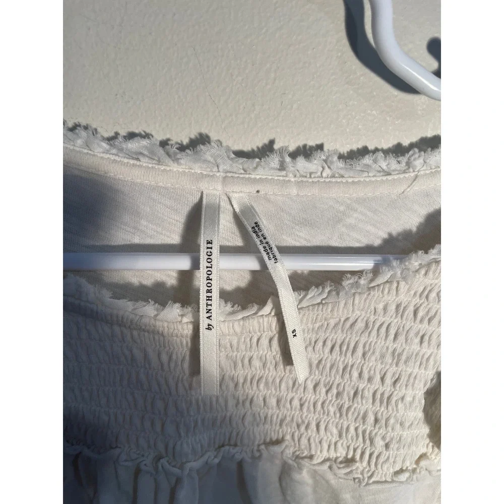 Anthropologie white puff