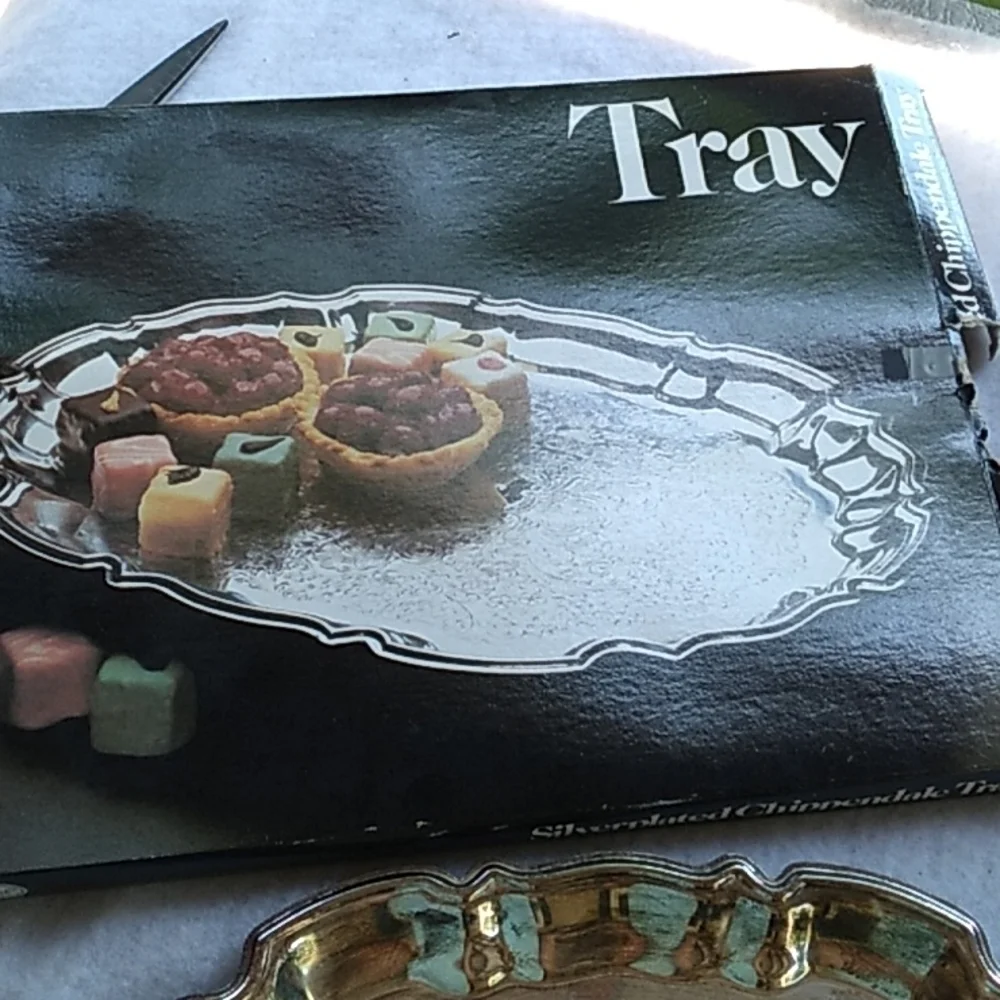 Vintage 1980s Leonard by Towle silverplate Chippendale Tray