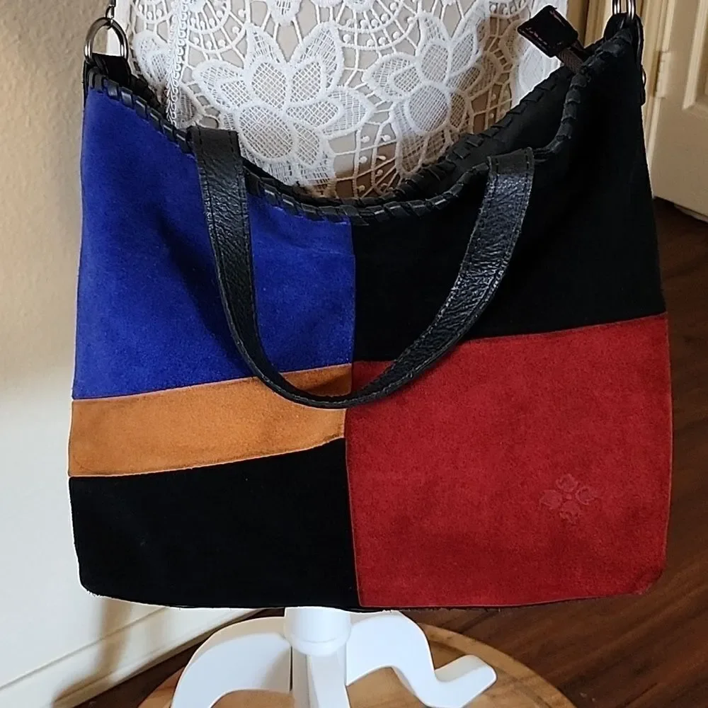 Patricia Nash Zola Color Block Tote Satchel Bag