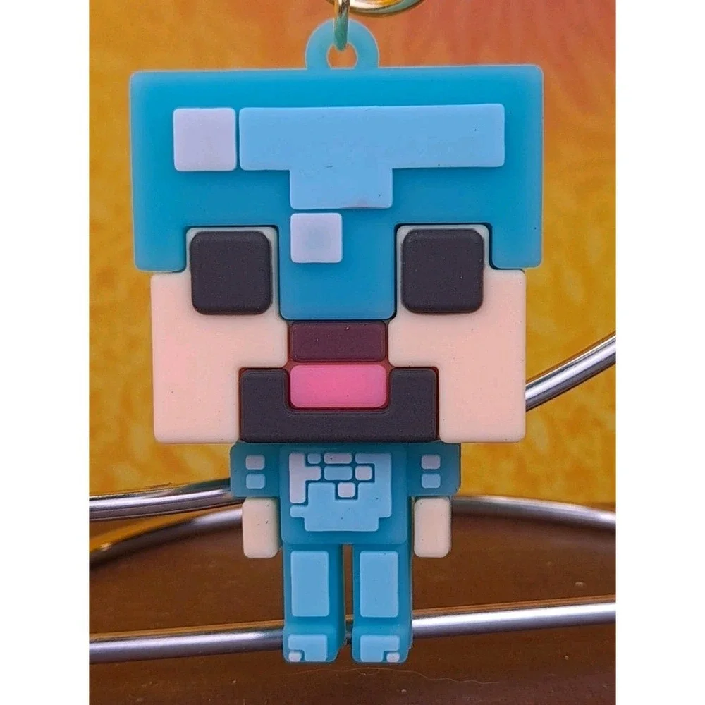 Armor Steve Minecraft‎ 3D PVC Keychain Backpack Video Game