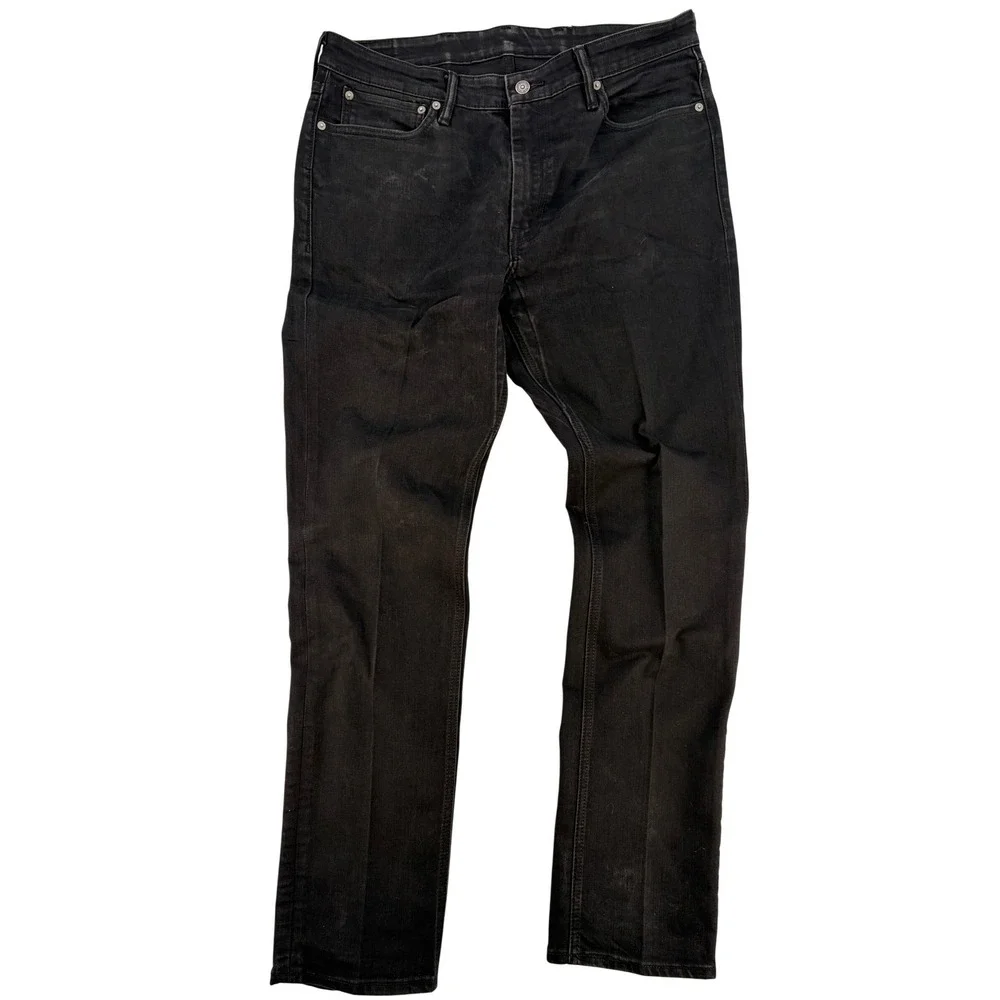 Levi 511 Slim Fit Jeans W38 L32 Black Denim Retro Grunge Streetwear