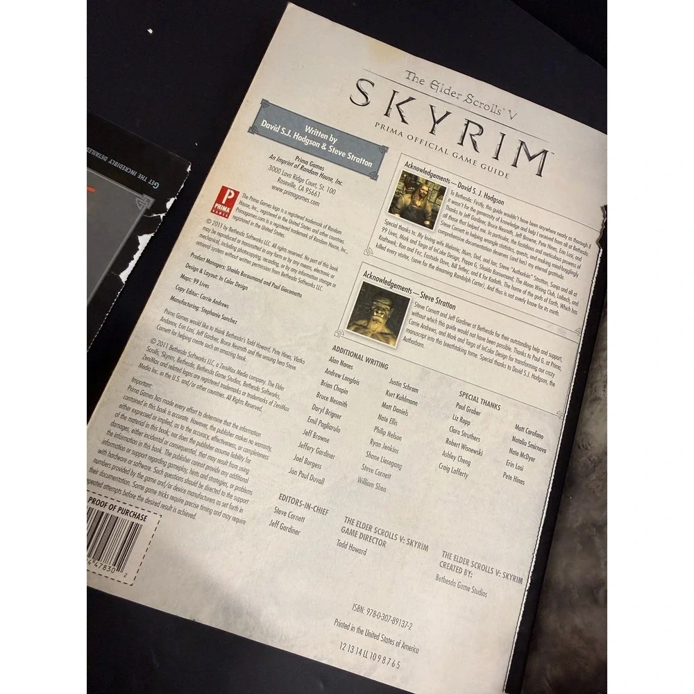 The Elder Scrolls V Skyrim Official Game Guide Prima Games Paperback 2011 Map