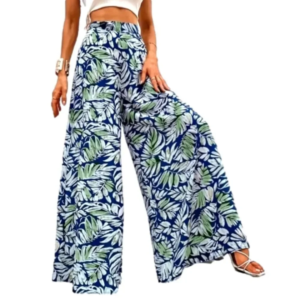 Ladies Tropical boho palazzo Pants