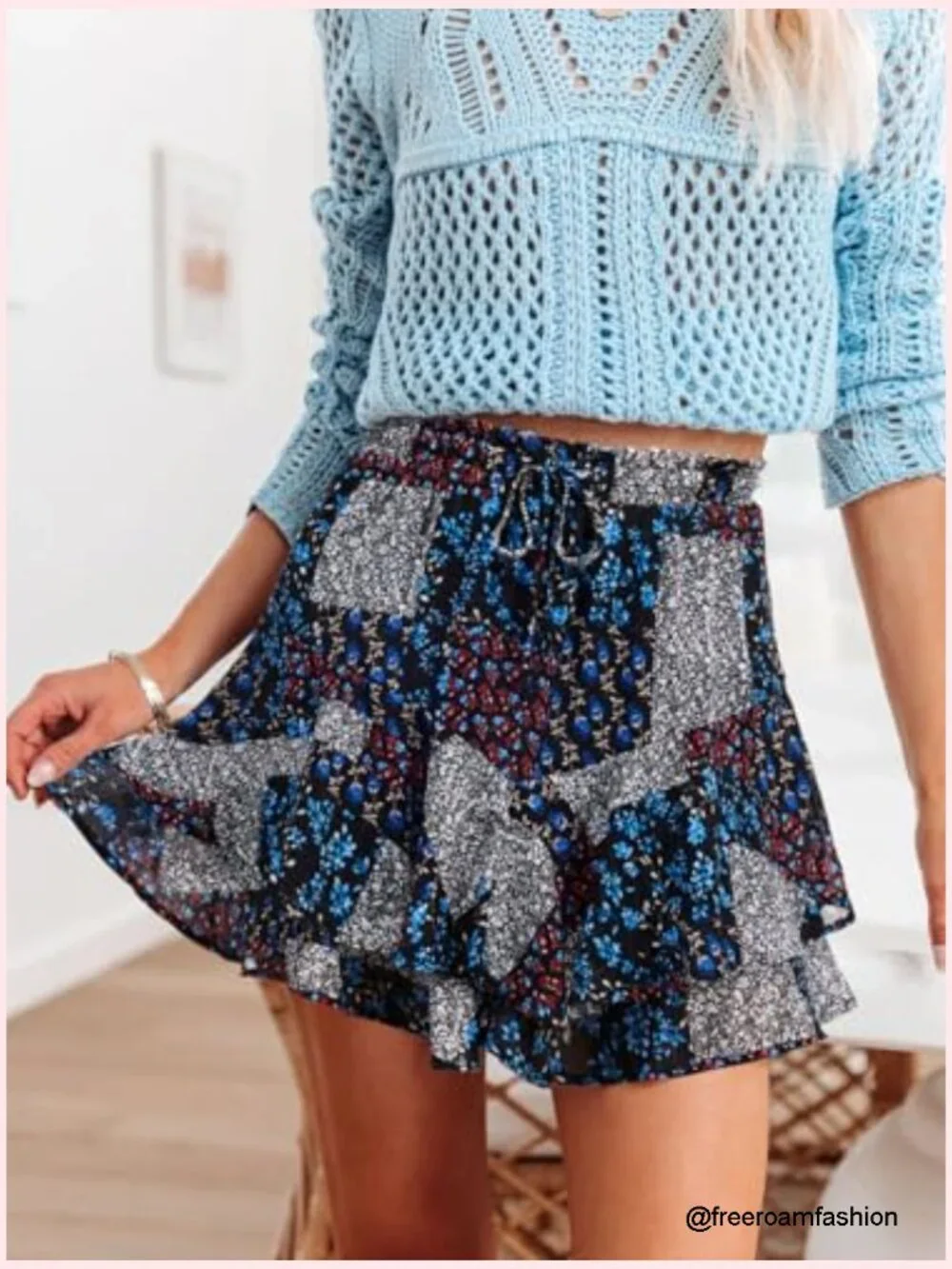 Flowy Skorts Chiffon Ruffle Tennis Mini Skirts Boho Summer Shorts High Rise