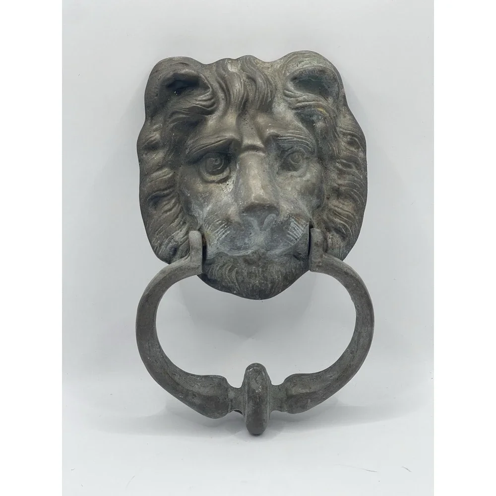 Antique Lion Head Door Knocker – Cast Metal – Architectural Salvage‎ – Vintage
