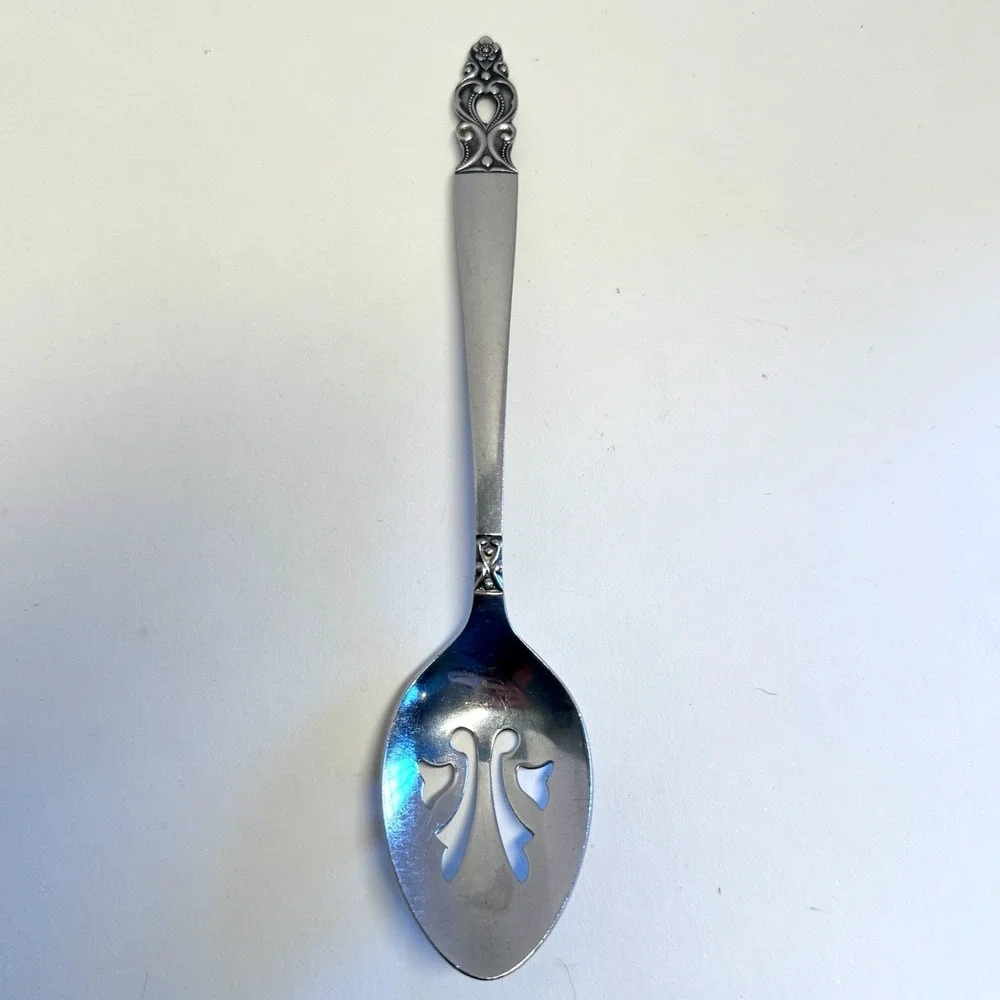 National Stainless Olaf Pierced Serving Spoon Slotted‎ Flatware Replacement