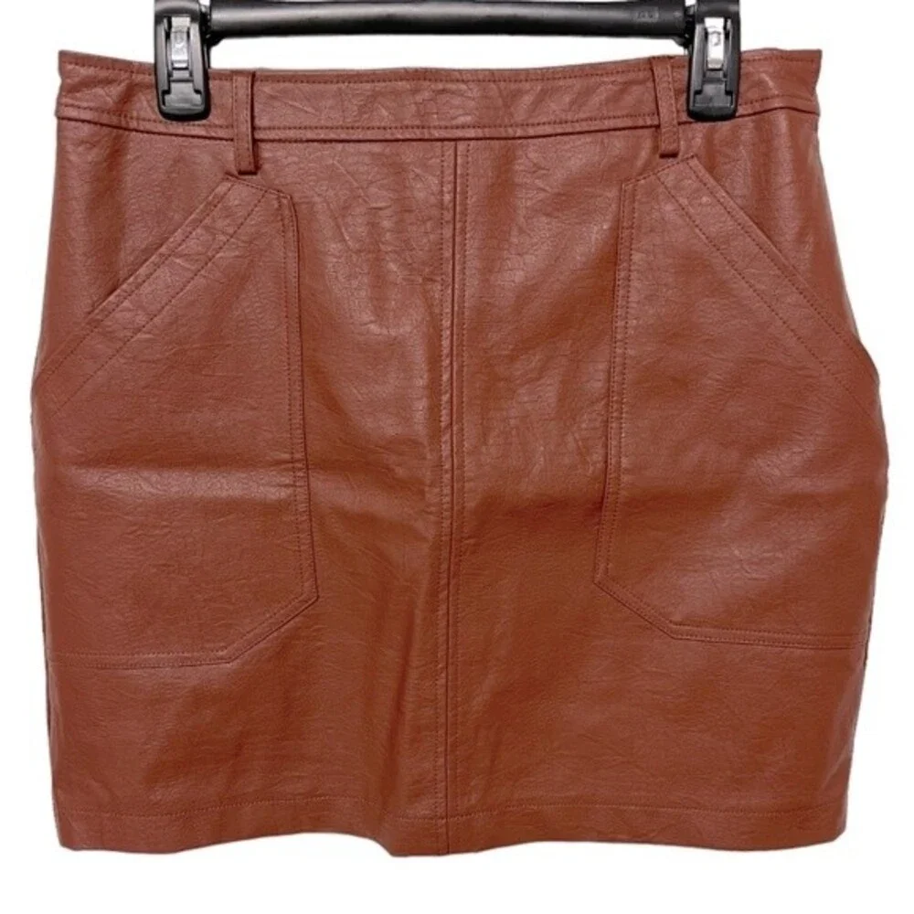 Stella Luce Faux Leather Mini Skirt