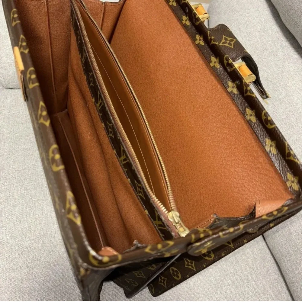 Louis Vuitton Fermoir Serviette Business Briefcase With Key & Box in EUC 💼