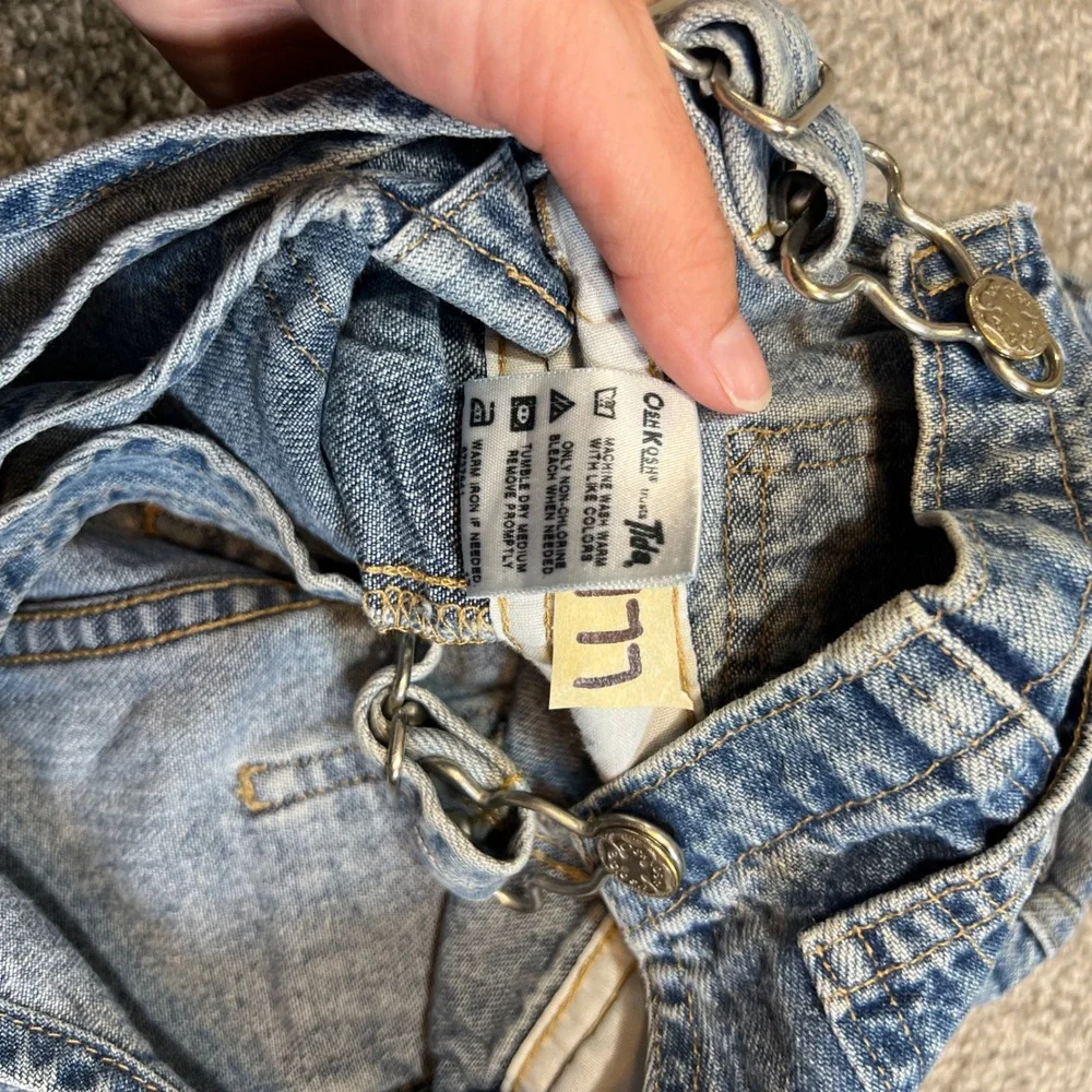 vintage OshKosh B'gosh Denim Overalls Baby 6-9 Months Blue Vestbak Snaps 90s