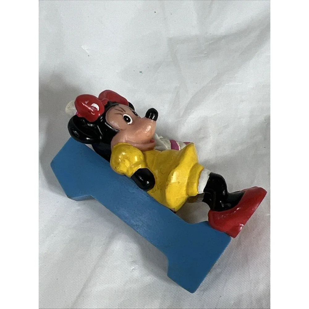 Vintage 1980's Disney Minnie Mouse‎ 1st Birthday No. 1 cake topper PVC Figure 2