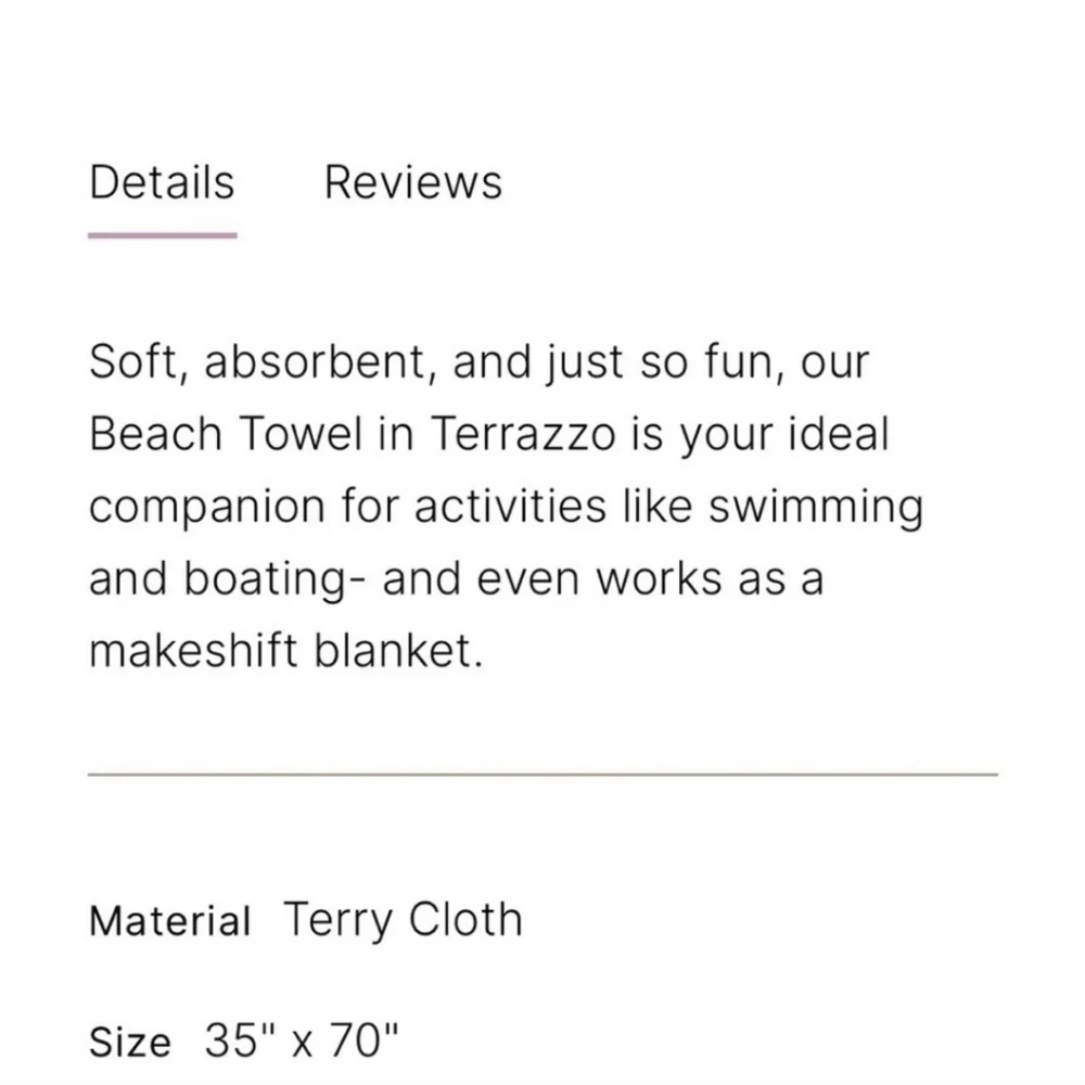 🔹️Kendra Scott🔹️Oversized Beach Towel 35 X 70 Terrazo