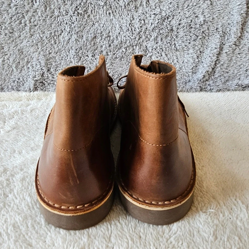 Clarks Men Leather Bushacre 2 Chukka Lace Up Desert Ankle Boots Brown Beeswax 12