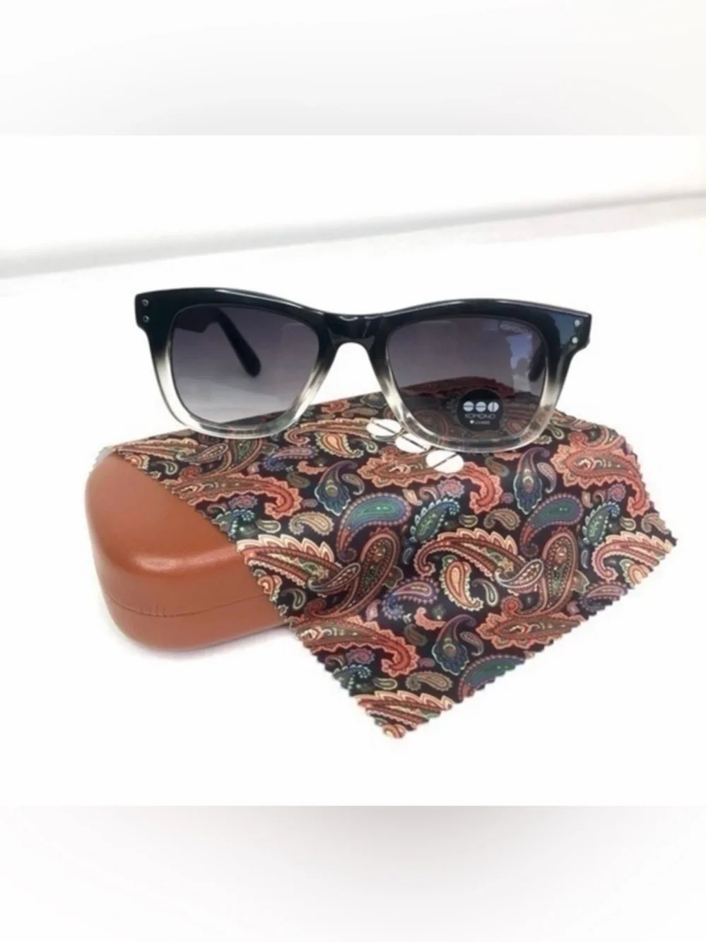 KOMONO Allen Paisley Sunglasses NEW black gray ombré