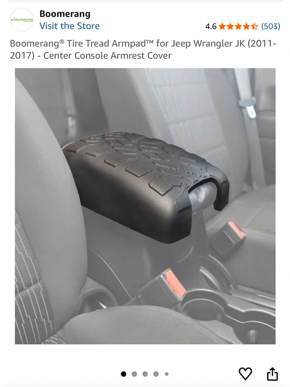 Armrest for Jeep or truck