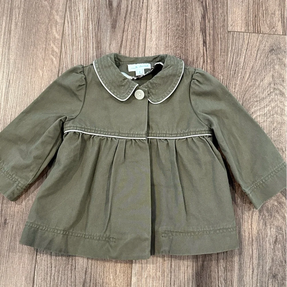 Marie Chantal Girls 4T Gray/Green Jacket