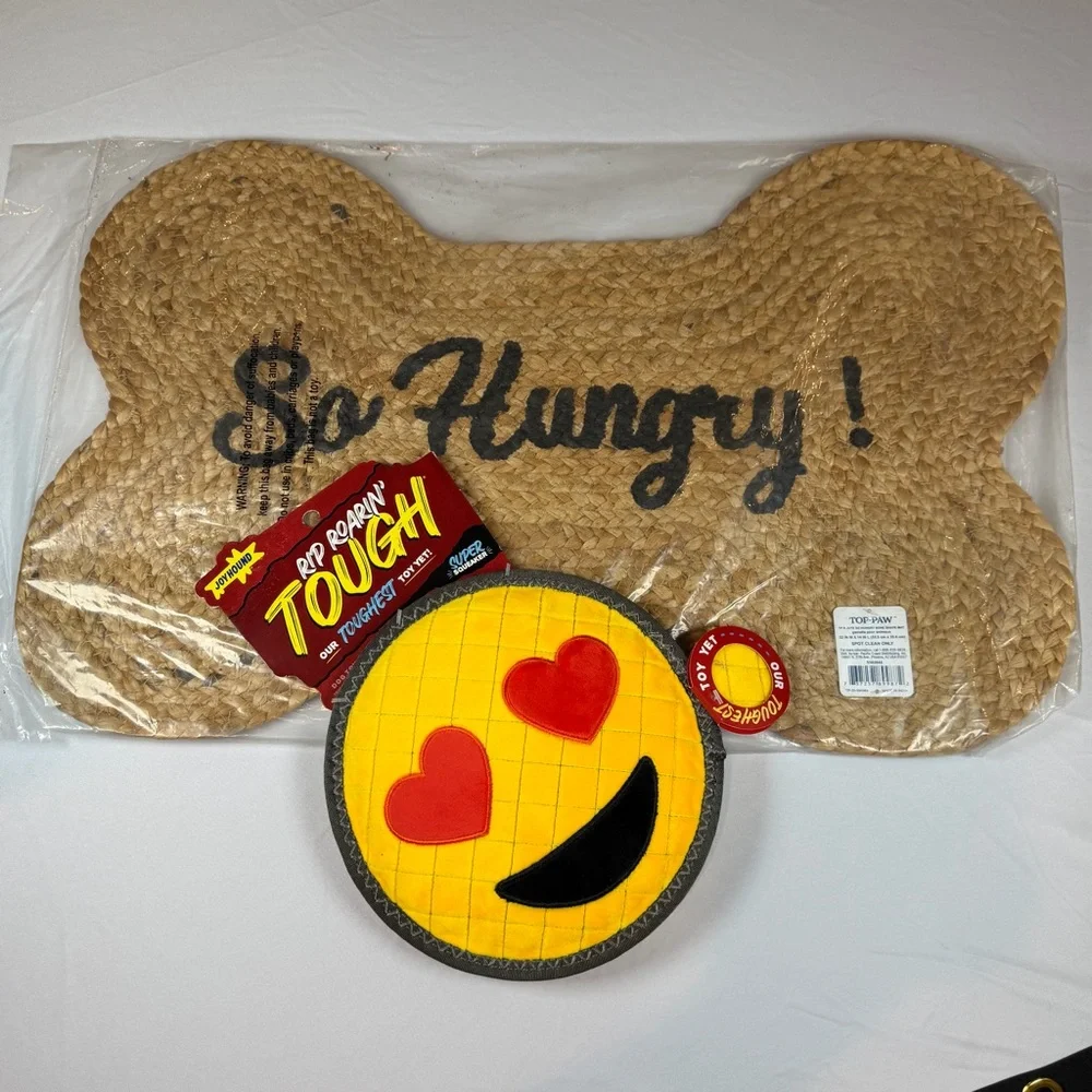 “BUNDLES!!!”So Hungry Bone-Shaped‎ Doormat/Food Mat- Brown+ RIP ROARIN’TOUGH