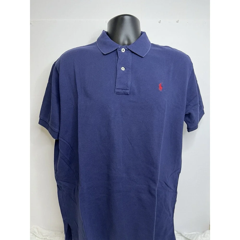Polo Ralph‎ Lauren Men's Large Shirt Short-sleeve Button-up Classic Fit Blue