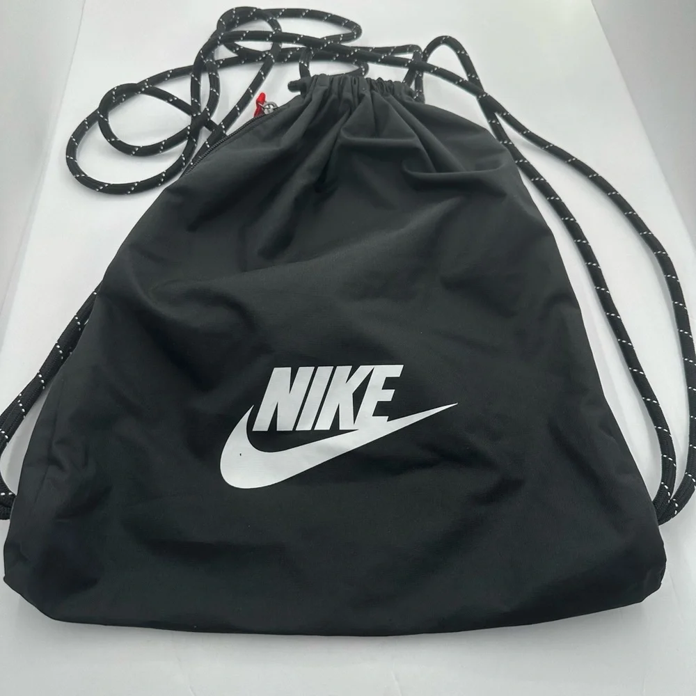 Nike black drawstring travel