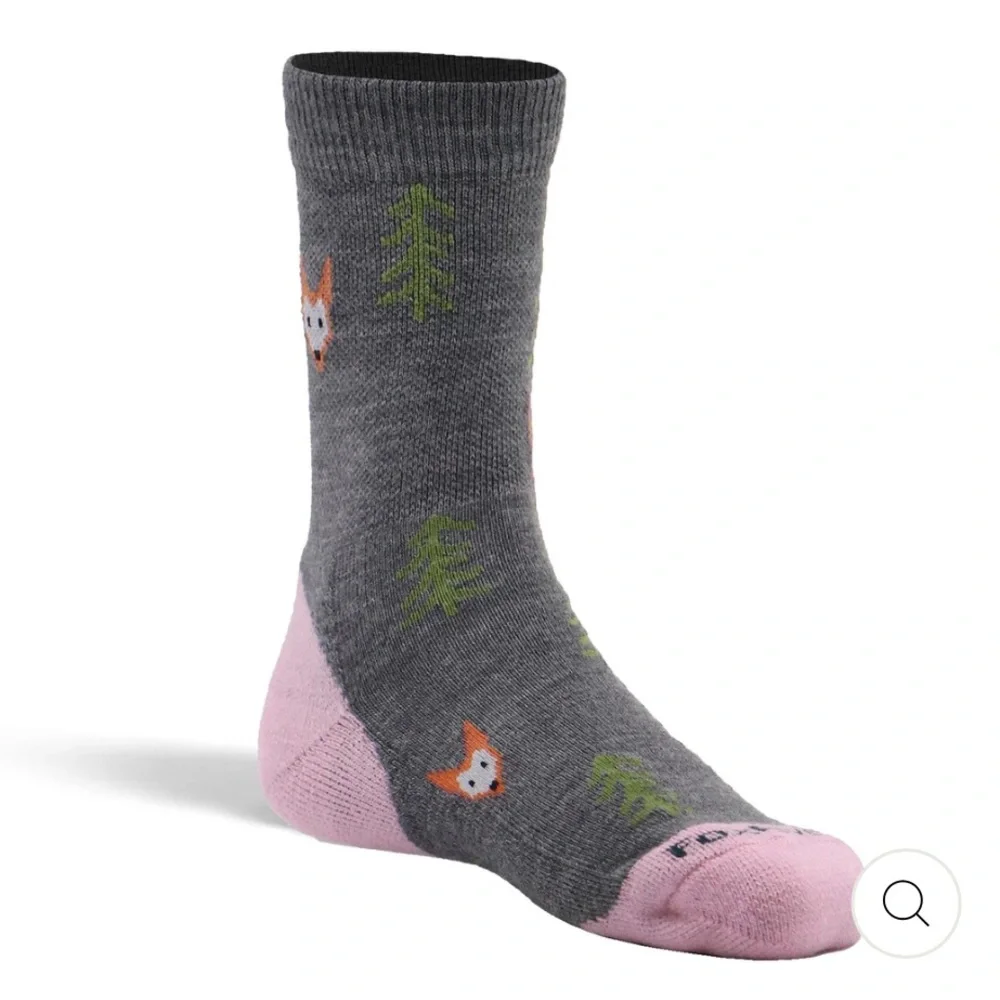 💗NWT Fox River Kid's Robin Hood Lightweight Crew Hiking Sock Merino Wool-Size L