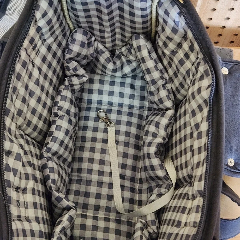 Pet Carrier Bag Dog Cat‎ Kitten Puppy Transport Mesh Padded Strap Handles Gray