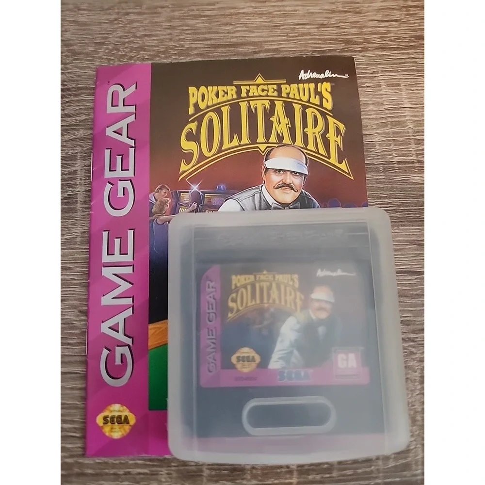 USED SEGA POKER FACE GAME GEAR WITH CASE‎ & INSTRUCTION MANUAL