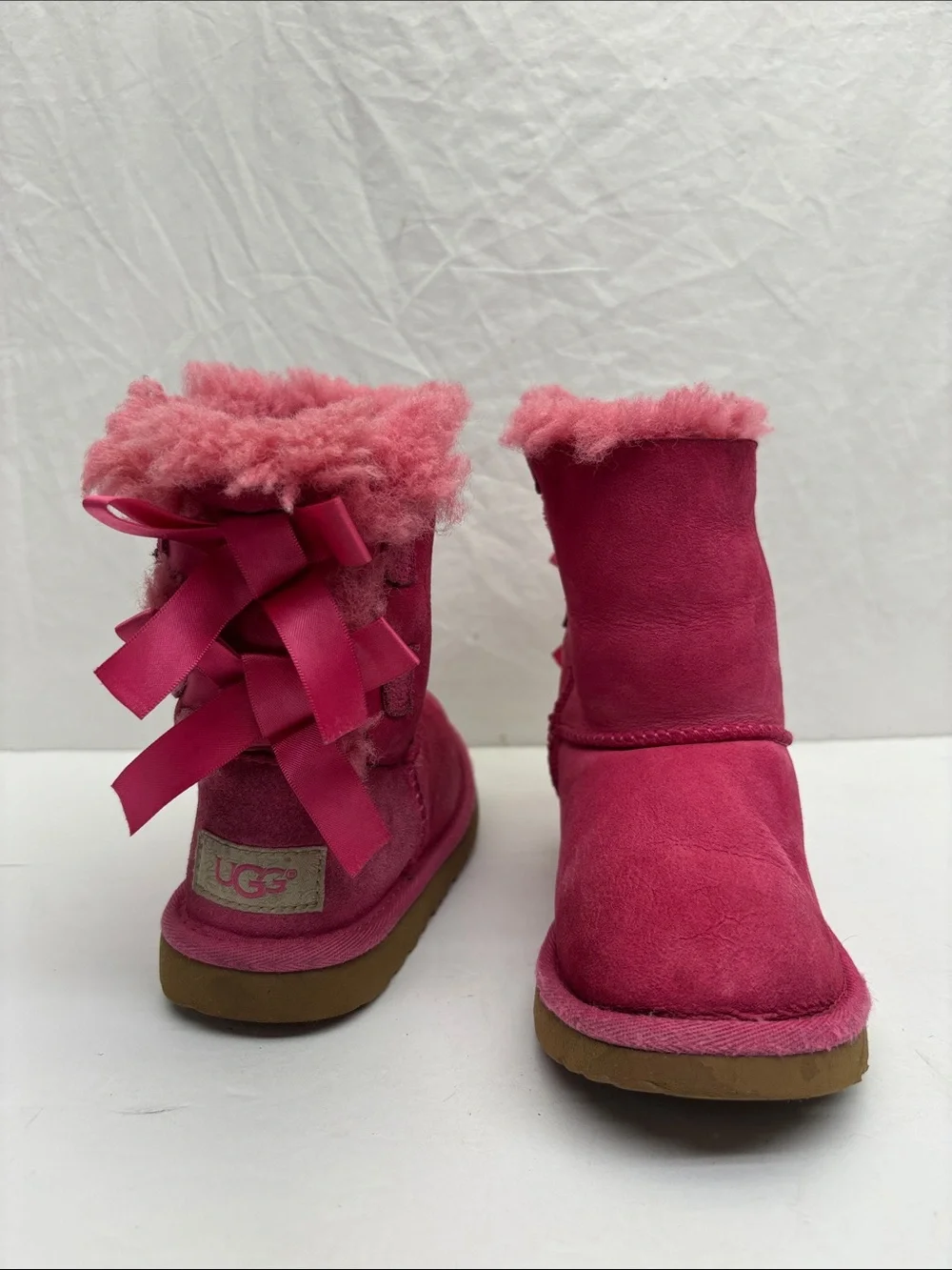 UGG Hot Pink Bailey Bows Boots for toddler girl SZ 11, box 44