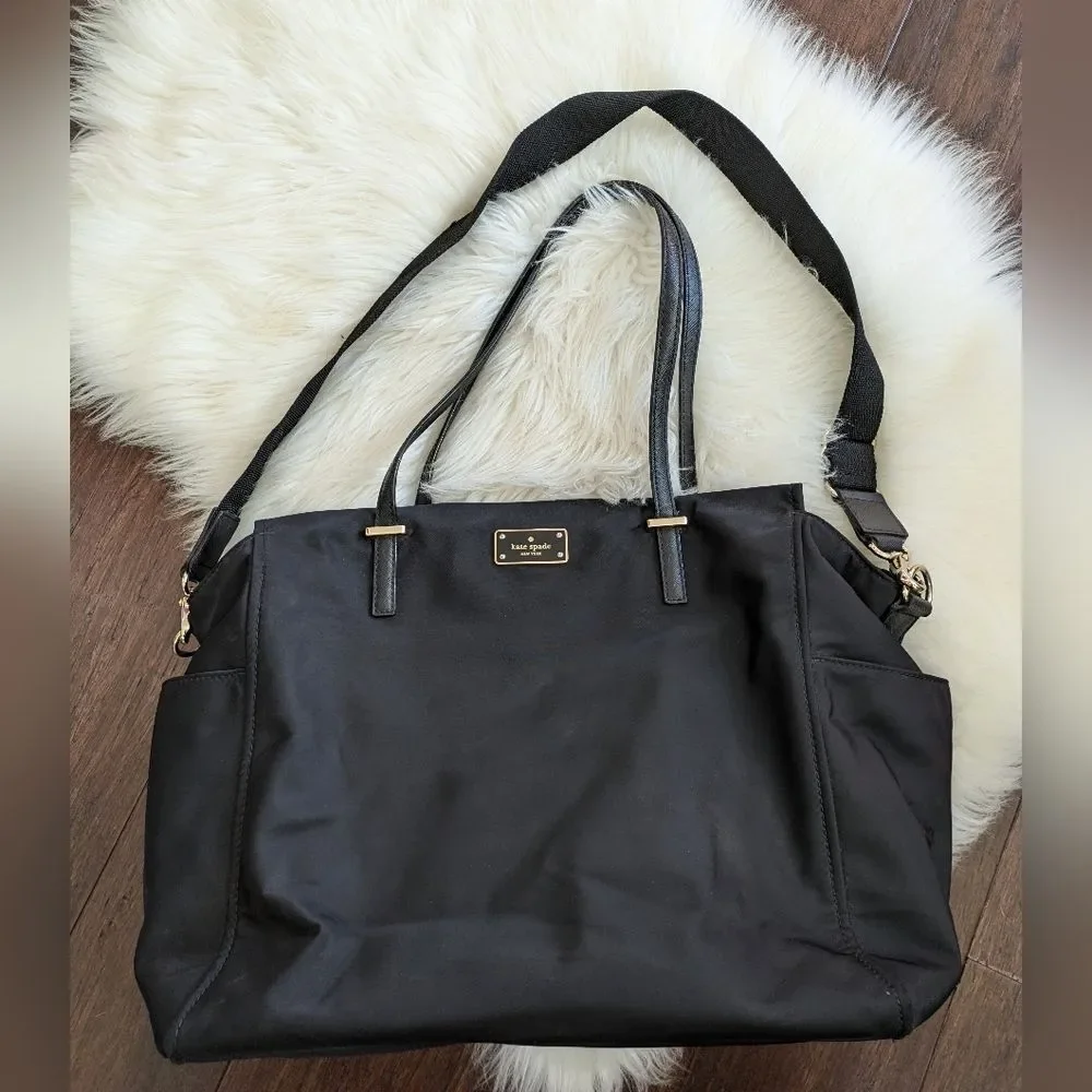 Kate Spade Dawn Nylon Baby Diaper Bag Black *No Changing Pad