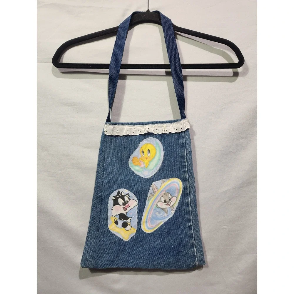 Custom Baby Looney Tunes Denim Satchel Shoulder Bag Sylvester‎ Tweety Bugs