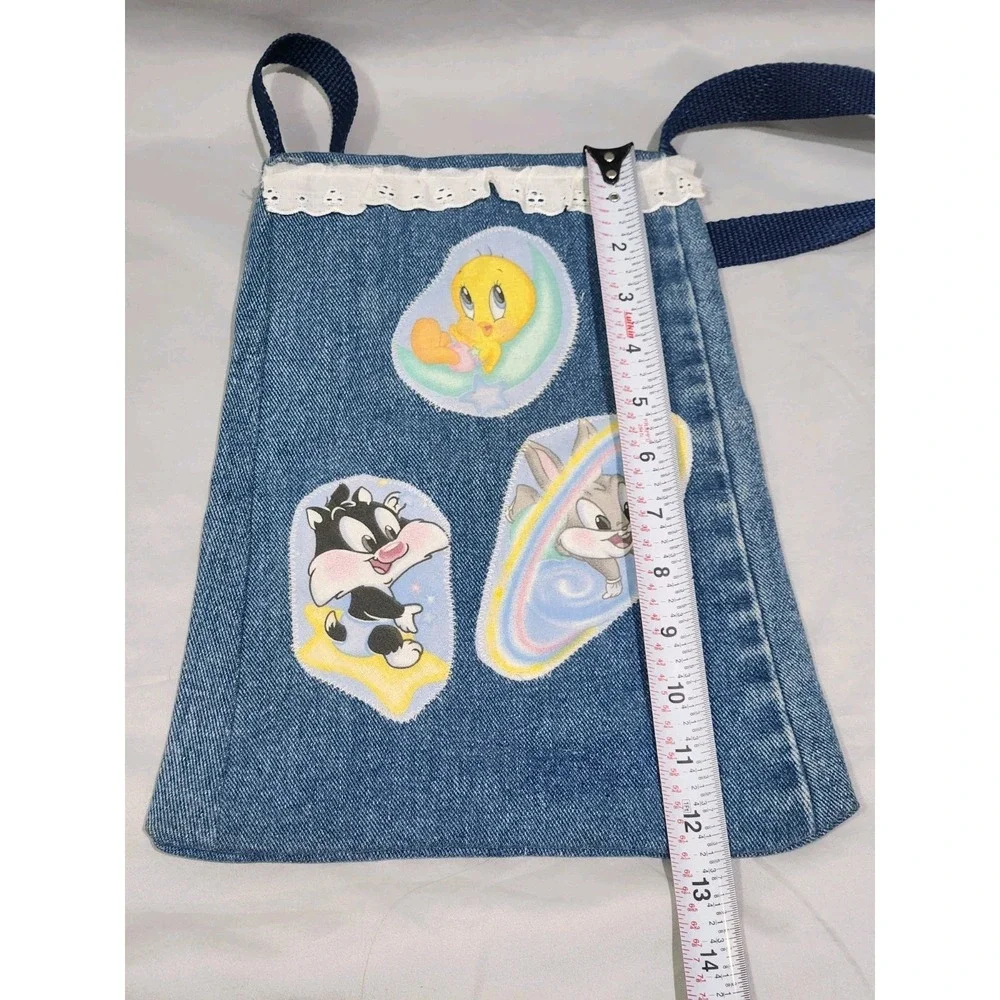 Custom Baby Looney Tunes Denim Satchel Shoulder Bag Sylvester‎ Tweety Bugs