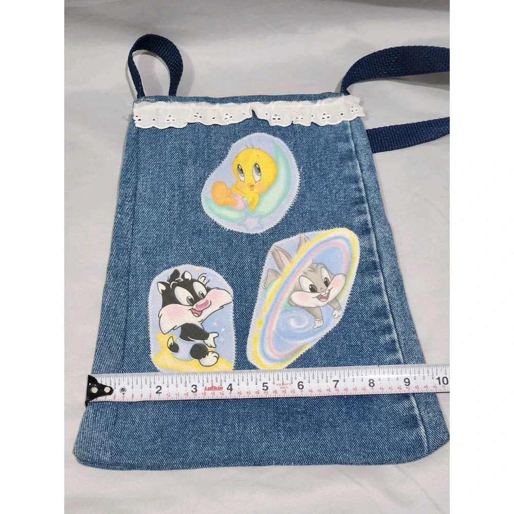 Custom Baby Looney Tunes Denim Satchel Shoulder Bag Sylvester‎ Tweety Bugs