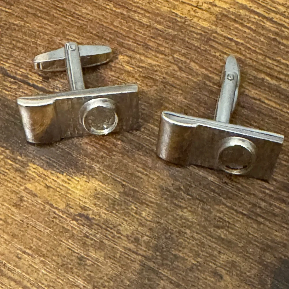 Sarah Coventry Vintage Silver Tone Rectangle Modernist‎ Mid Century Cufflinks