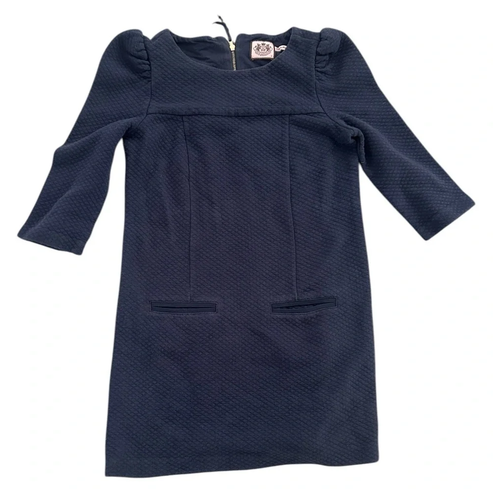 Vintage Juicy Couture Quilted Puff Sleeve Cut Pocket Dress