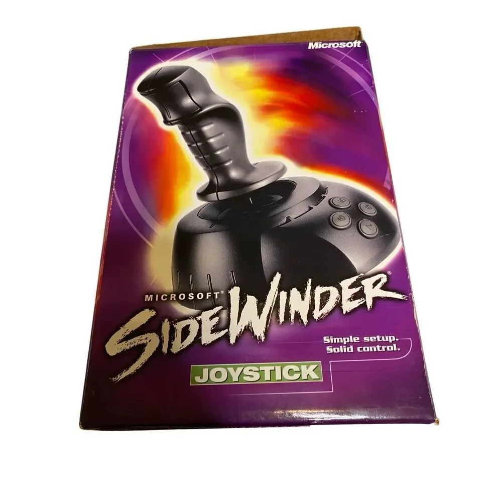 Microsoft SideWinder USB Joystick With Original Box Untested Vintage Gaming