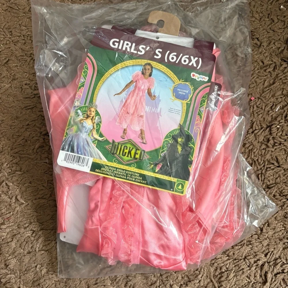 Wicked Galinda Charming Pink Girls' Dress NEW Small 6/6X Costume Halloween